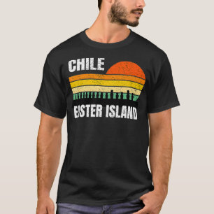 Camiseta Isla de Pascua Chile Estatua de Cabeza de Moai Vin