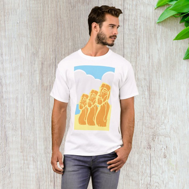 Camiseta Isla de Pascua Moai lidera el sitio histórico T-Sh (Subido por el creador)