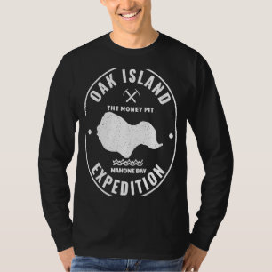 Camiseta Isla de roble Expedición Tesoro Caza Retro Myste
