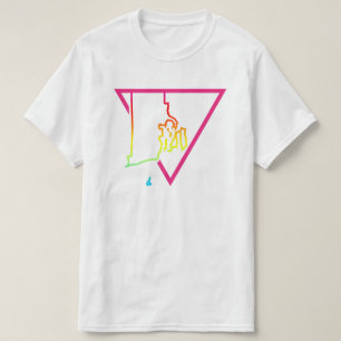 Camiseta isla de roda de triángulo rosa