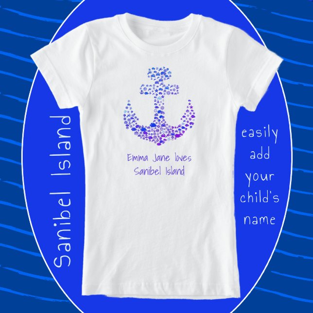 Camiseta Isla de Sanibel FL Criaturas Anclaje y nombre (Subido por el creador)