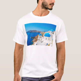 Camiseta Isla de Santorini - caldera, Grecia
