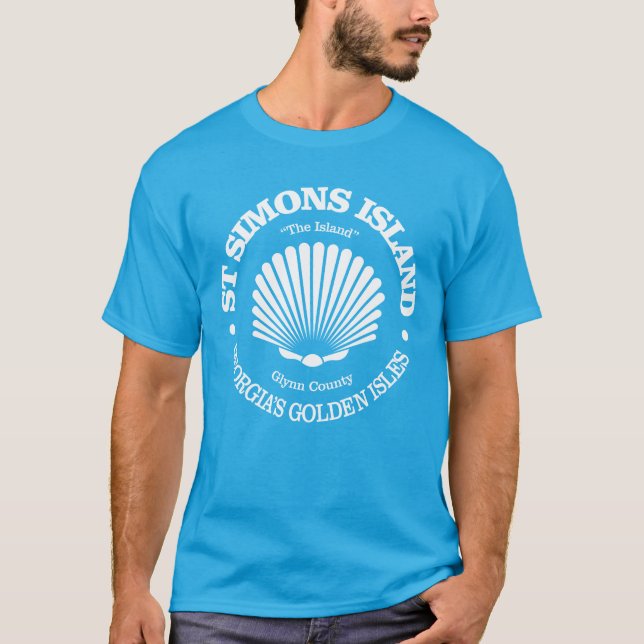 Camiseta Isla de St Simons (concha de mar) (Anverso)