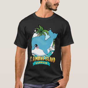 Camiseta ISLA DE ST SIMONS GEORGIA Adorable delfín bebé Pla