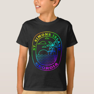 Camiseta Isla de St. Simons - Playa del Árbol de Palma Arco