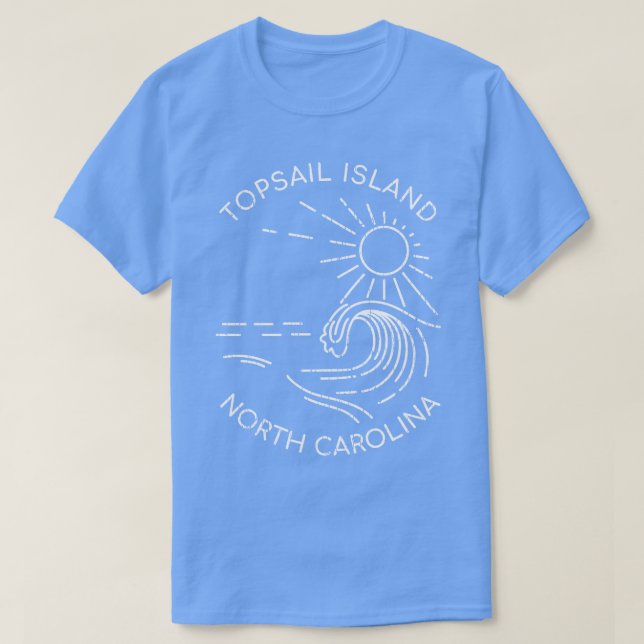 Camiseta Isla de Topsail Norolina Sunshine and Waves (Diseño del anverso)