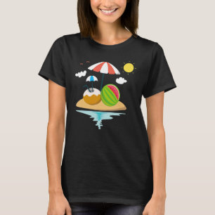 Camiseta Isla de vacaciones de verano Agua de frutas tropic