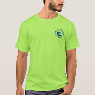 Camiseta Isla del bloque de diseño del círculo de olas de