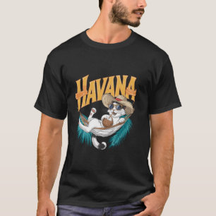 Camiseta Isla del Caribe Vacaciones Graciosas Cat Cuba Haba