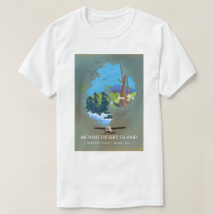 Camiseta Isla del Desierto Monte, Condado de Hancock, Maine
