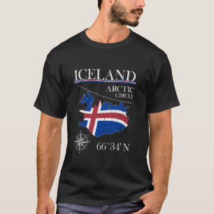 Camiseta Isla del Norte del Círculo Polar Ártico de Islandi