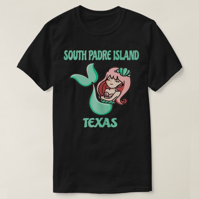 Camiseta Isla del Padre Sur Cute Sirena temática  (Diseño del anverso)