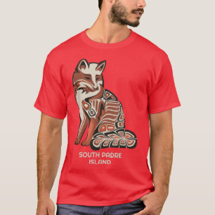 Camiseta Isla del Padre Sur Red Tribal Fox Nativo Estadouni