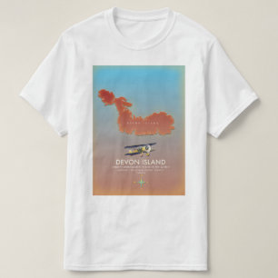 Camiseta Isla Devon, mapa de canadá