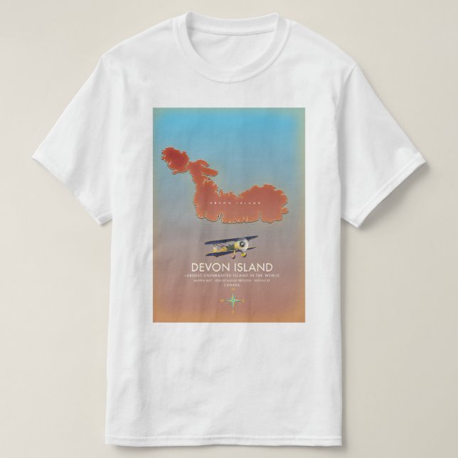 Camiseta Isla Devon, mapa de canadá (Diseño del anverso)