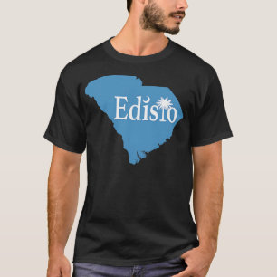 Camiseta Isla Edisto Estado de South olina Contorno Costa B
