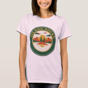 Camiseta Isla Encantada Lago Montaña Pinos