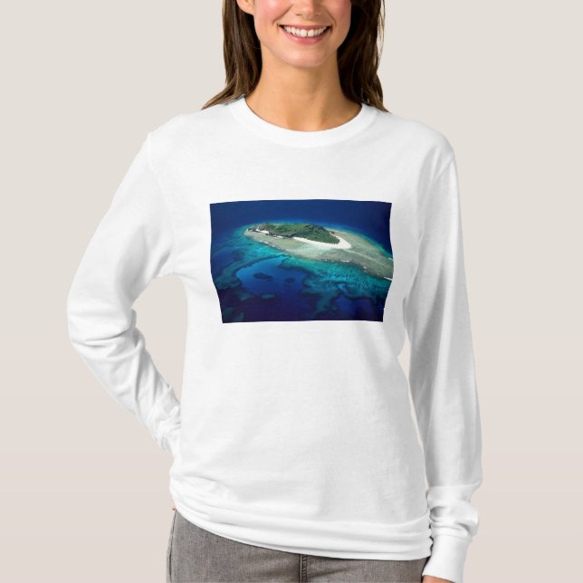 Camiseta Isla Eori, Islas Mamanuca, Fiji - aérea (Anverso)