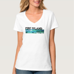 Camiseta Isla Fire groovy blues verdes taxi acuático ferry