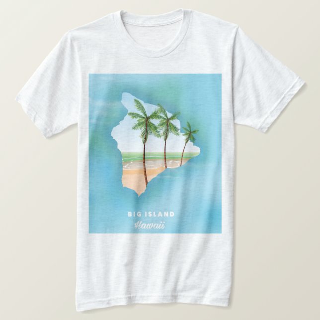 Camiseta Isla Grande de Hawái (Anverso del diseño)