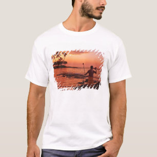 Camiseta Isla Grande, Hawái. Atardecer, Isla Grande Hawái.