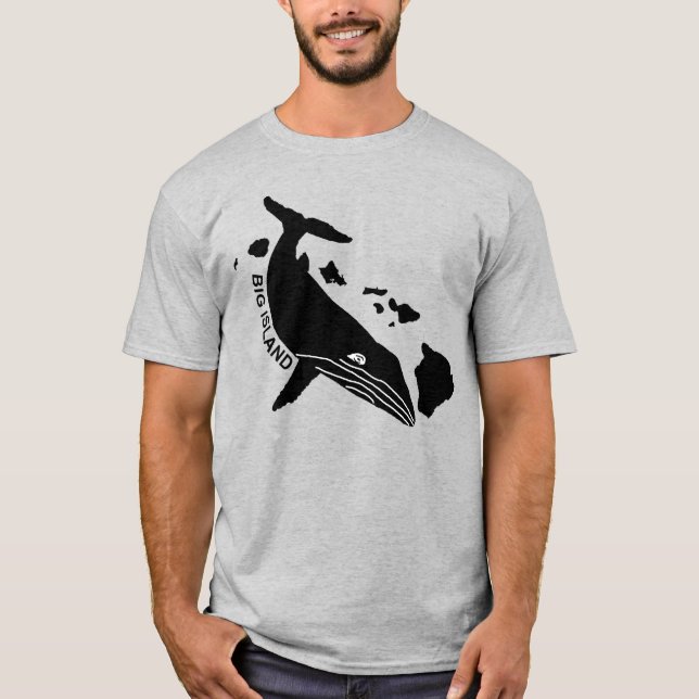 Camiseta Isla Grande - Islas Hawaii - Humpback (Anverso)