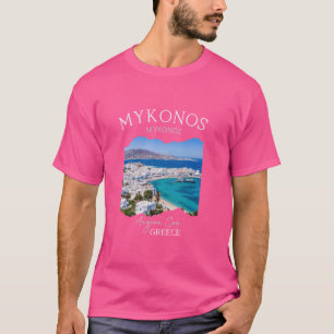 Camiseta Isla griega Mykonos Grecia en el mar Egeo Fami