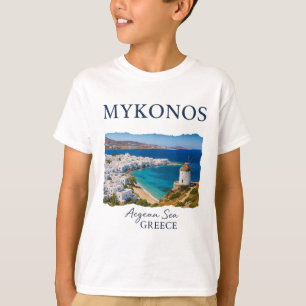 Camiseta Isla griega Mykonos vacaciones viajes vida costera