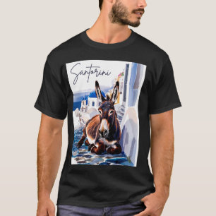 Camiseta Isla Griega Santorini Grecia Donkey en Vill Griega