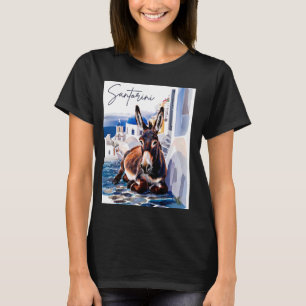 Camiseta Isla Griega Santorini Grecia Donkey en Vill Griega