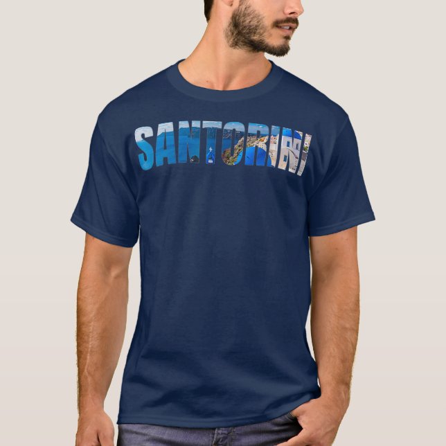 Camiseta Isla Griega Santorini Mar Egeo Grecia (Anverso)