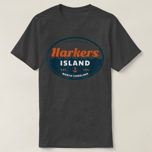 Camiseta Isla Harkers, NC Summertime Vacation  (Diseño del anverso)