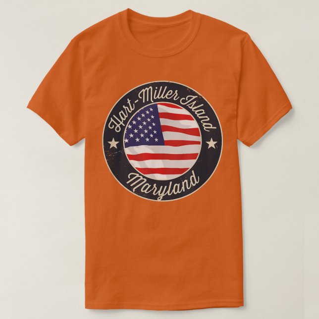 Camiseta Isla Hart-Miller - Patriotic Maryland Souvenir T (Diseño del anverso)