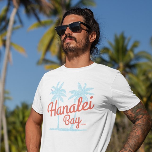 Camiseta Isla Hawái de Hanalei Bay de recuerdo retro de Kau (Subido por el creador)