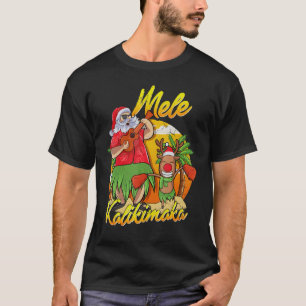 Camiseta Isla Hawaiana Mele Kalikimaka Santa Reindeer Xma