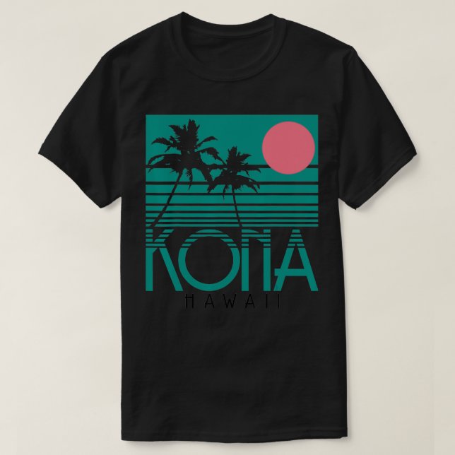 Camiseta Isla Hawaii Palm Tref Surf Isla Retro Hawaii (Diseño del anverso)