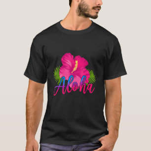 Camiseta Isla Hawaii para los surfistas de la flor Aloha