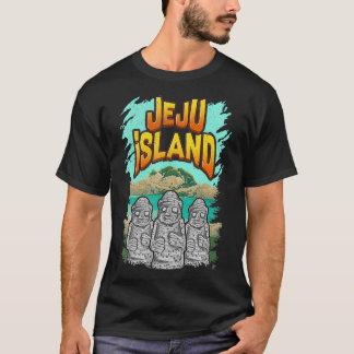 Camiseta Isla Jeju Corea del Sur Dol Hareubang estatuas de 