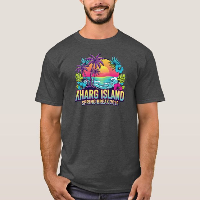 Camiseta Isla Kharg Irán Spring Break 2026 (Anverso)