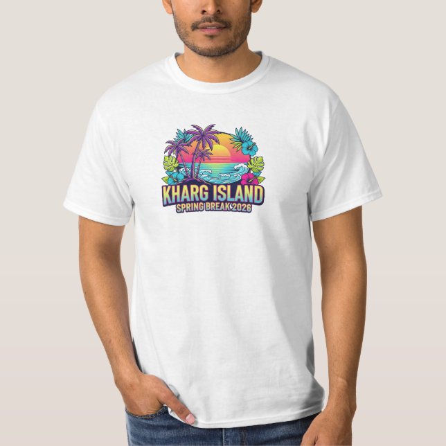 Camiseta Isla Kharg Irán Spring Break 2026 (Anverso)