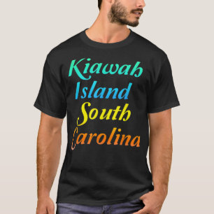 Camiseta Isla Kiawah South Carolina SC Palm Tree Surfboar