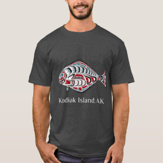 Camiseta Isla Kodiak Alaska Halibut nativo americano