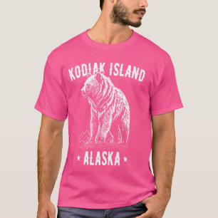 Camiseta Isla Kodiak Alaska USA Diseño de oso Grizzly