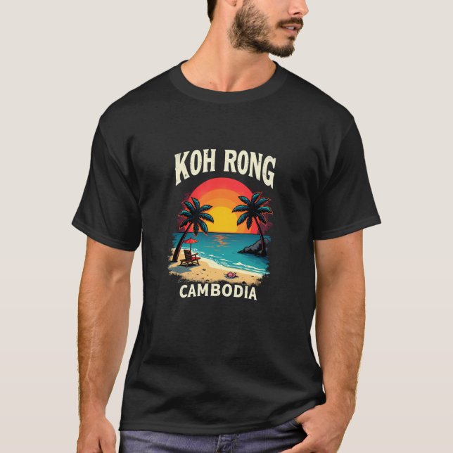 Camiseta Isla Koh Rong - Playa tropical de Camboya (Anverso)