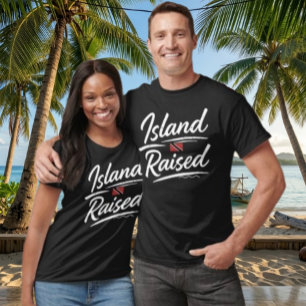 CAMISETA ISLA LEVANTADA - TEXTO BLANCO