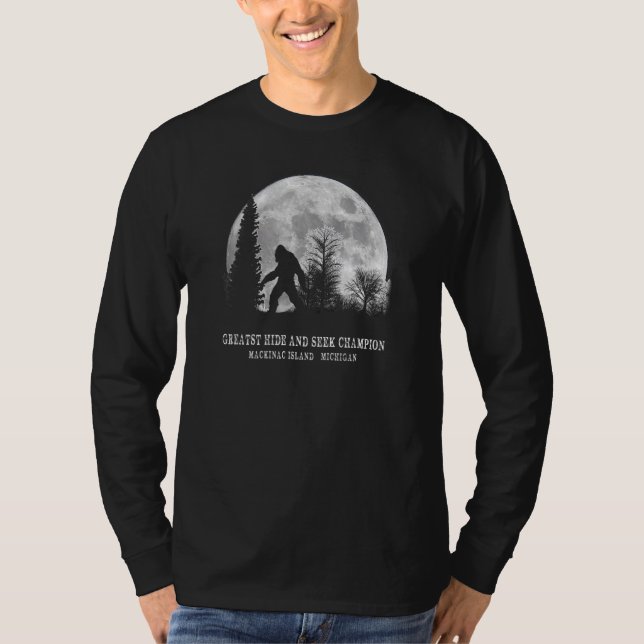 Camiseta Isla Mackinac Michigan Mayor Esconderse Y Buscar C (Anverso)