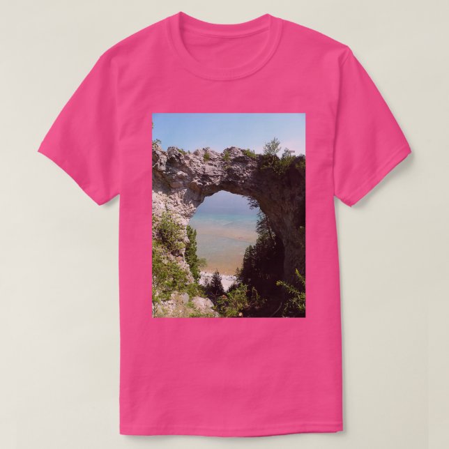 Camiseta Isla Mackinac Rock Arch Michigan (Diseño del anverso)