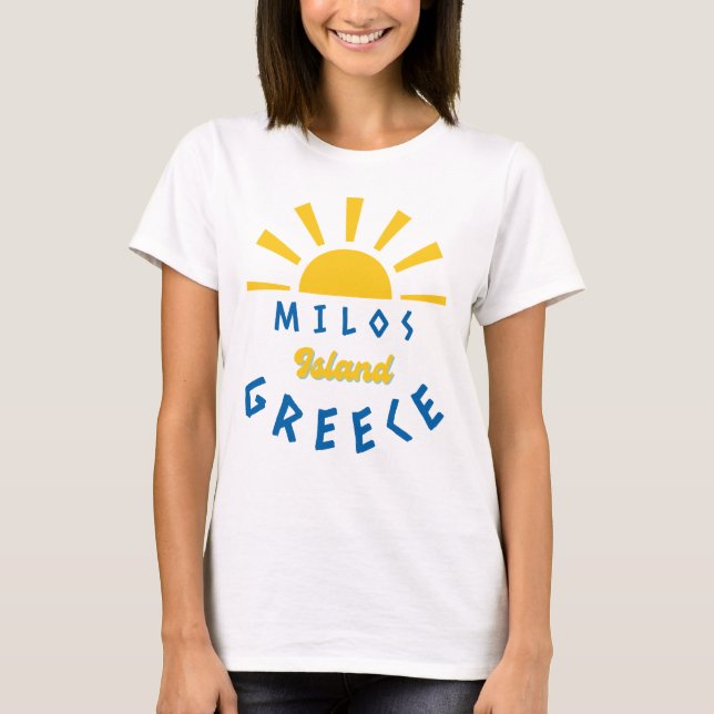 Camiseta Isla Milos, Grecia - Mujeres Sunshine (Anverso)
