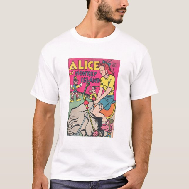 Camiseta Isla Monkey - Arte Pop - Rosa Caliente La Aventura (Anverso)
