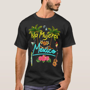 Camiseta Isla Mujeres Playa California Verano Palma Atardec